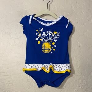 NBA girls golden state warriors love basketball one piece outfit size 18 months